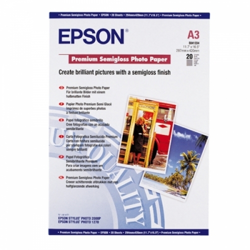 EPSON)프리미엄 반광택 포토용지(S041334 251g A3 20매) 포토용지