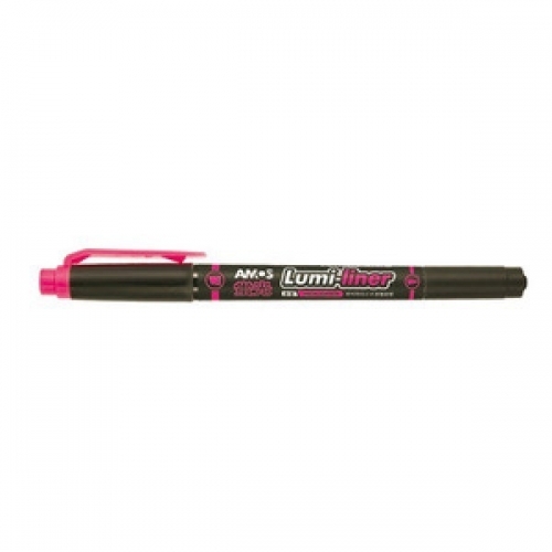 루미라이너형광펜(분홍-12자루)문구 필기구 형광펜