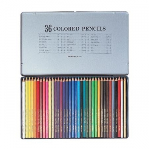 문화 넥스프로 색연필(36색-틴케이스) M604030