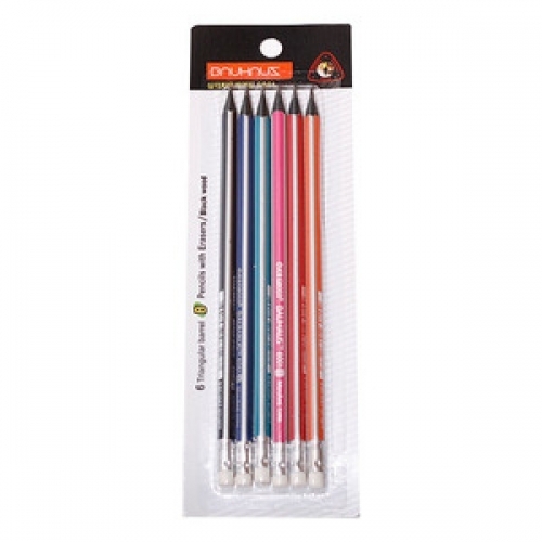 삼각연필(6001-B 6자루) 사무용품 문구 학용잡화 학용품 연필