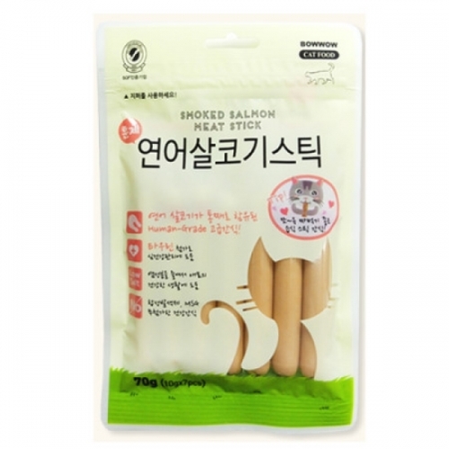 바우와우 훈제 연어살코기스틱 (70g)