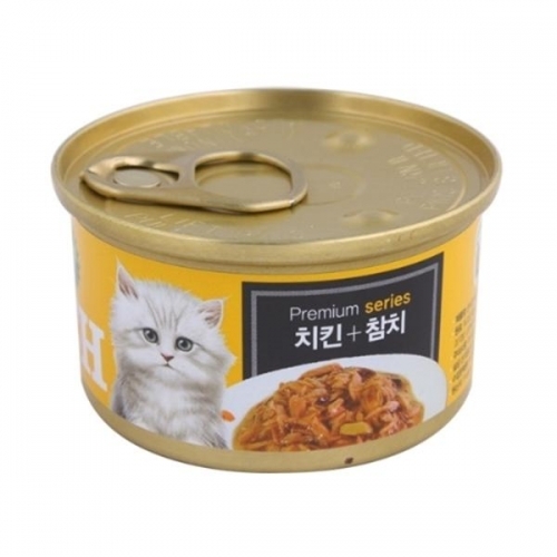 프리미엄 골드 런치캔 80g 치킨 참치 1개