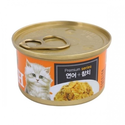 프리미엄 골드 런치캔 80g 연어 참치 1개