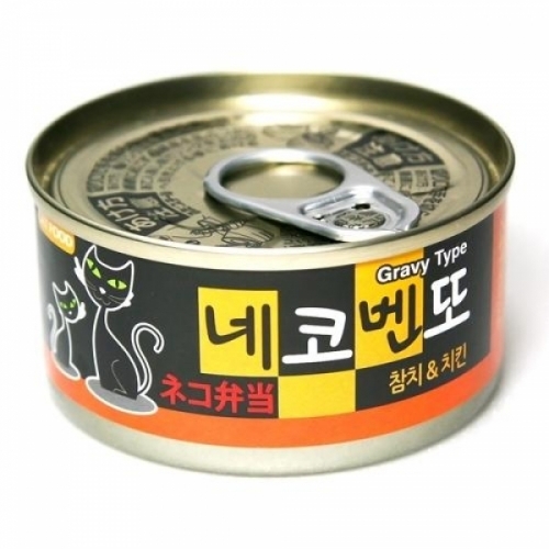 간식 네코벤또 참치_치킨 80g   그레이비타입