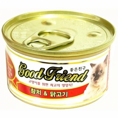 간식 굿프렌드 참치_닭고기 캔 85g