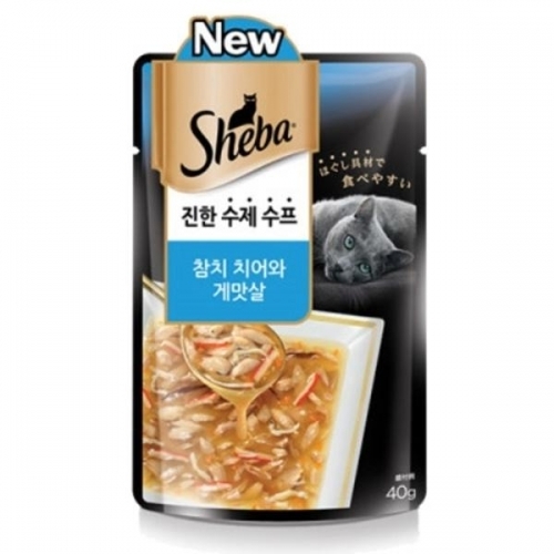 쉬바 진한 수제수프 - 참치 치어와 게맛살 40g(블루)