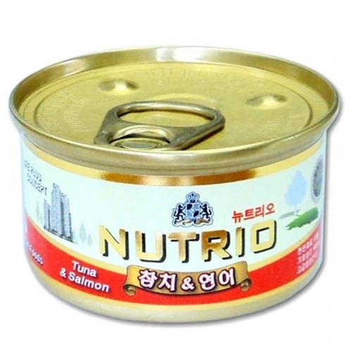 고양이 사료 뉴트리오(CAT) 참치연어캔 80g 10개