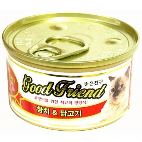 고양이 사료 굿프렌드 참치닭고기 캔 85g 10개