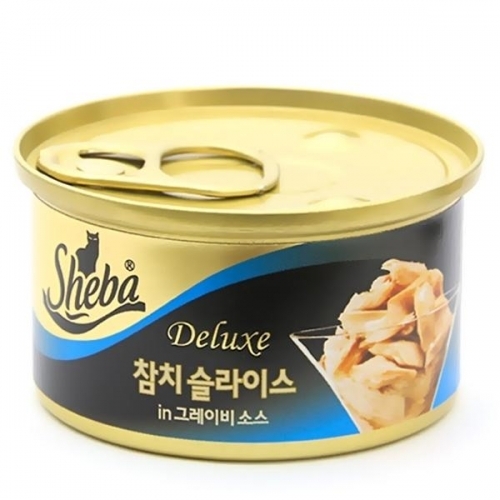 고양이 사료 쉬바 디럭스 참치슬라이스(블루)85g