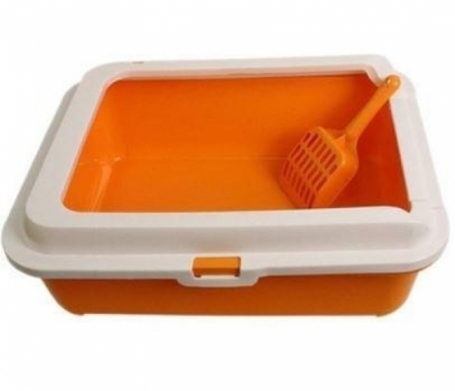CF-S02A 평판형 고양이화장실 모래삽(오렌지) 고양이모래