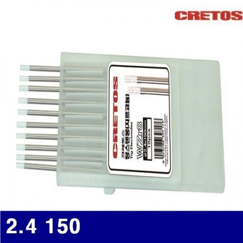 CRETOS 7005697 텅스텐봉-지르코늄타입 2.4 150 묶음(10EA) (묶음(10EA))