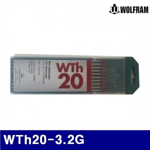 울프람 587-2005 텅스텐봉(토륨/적색) WTh20-3.2G 철 스텐용(3.2x150MM) (10EA)