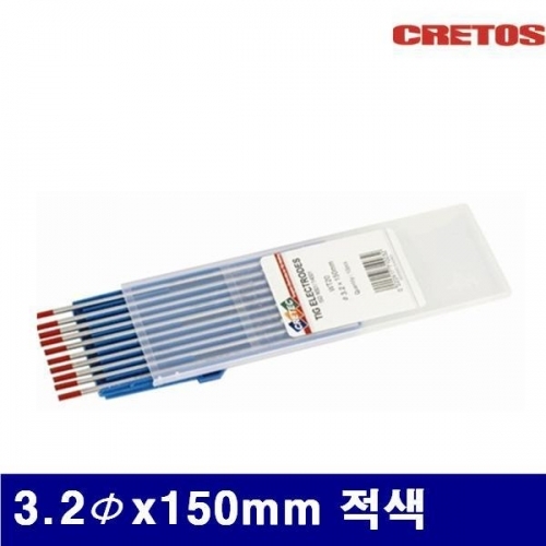 CRETOS 7000258 텅스텐봉 WT20 -토륨타입 3.2Φx150mm 적색 (통(10ea))