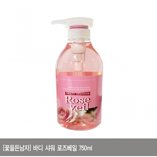 꽃을든남자 바디 샤워 로즈베일 750ml 매끈 윤기 로즈