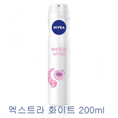 니베아 데오드란트 엑스트라 화이트 200ml 대용량 겨드랑이 냄새 제거