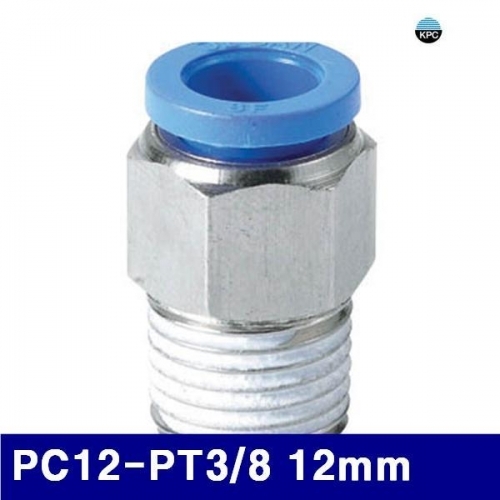 코리아뉴매틱 6220776 원터치피팅(PC타입) PC12-PT3/8 12mm (봉(10EA))