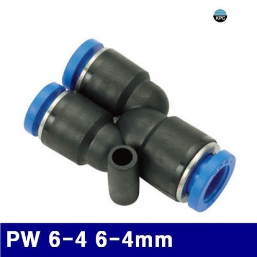 코리아뉴매틱 6221492 원터치피팅(PW타입) PW 6-4 6-4mm (봉(10EA))