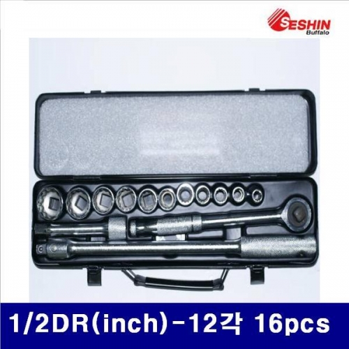 세신버팔로 1040731 소켓렌치 세트 1/2DR(Inch)-12각 16pcs (1EA)