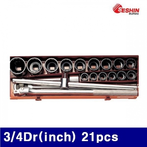 세신버팔로 1040777 12각 소켓렌치 세트 3/4Dr(Inch) 21pcs (1EA)