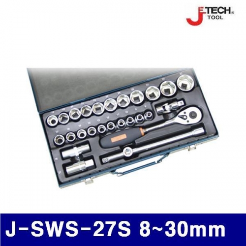 제이테크 371-0101 소켓렌치세트 J-SWS-27S 8-30mm  (1EA)