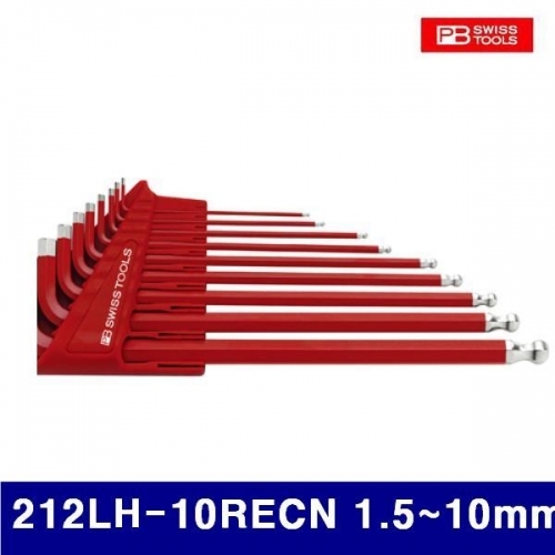 피비스위스툴 2331898 빨강볼L렌치세트 212LH-10RECN 1.5-10mm 9pcs (1EA)