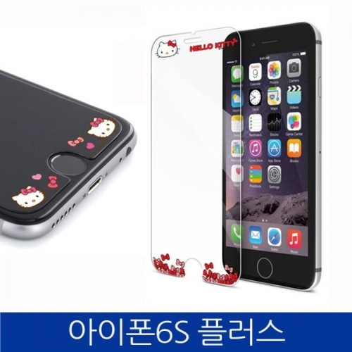 아이폰6S플러스. 헬로키티 액정보호 9H 강화유리 iPhone6S PLUS case