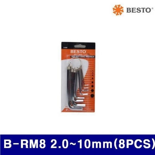 베스토 368-0101 육각 링 렌치세트 B-RM8 2.0-10mm(8PCS)  (1EA)