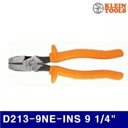 클라인툴스 2180054 고압용 절연뺀치 D213-9NE-INS 9 1/4Inch (1EA)