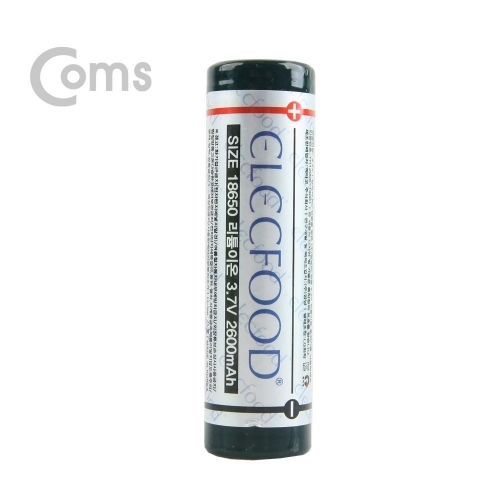 coms 18650 배터리 초박리 보호회로 KC인증 2600mAh 보호회로형