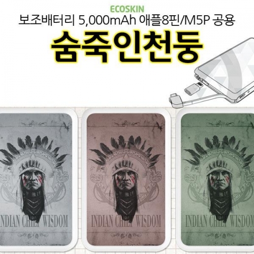 ECO 보조배터리 숨죽인천둥 5000mAh 충전기 M5P 공용