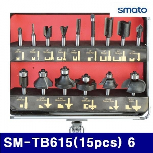 스마토 1093593 트리머비트 세트(15pcs) SM-TB615(15pcs) 6 (1EA)
