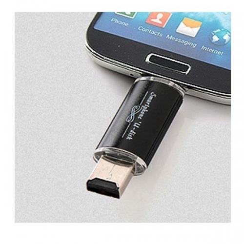 스마트폰 OTG USB 카드리더기-블랙(Micro SD 메모리) (CN2211)