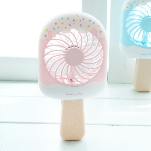 아이스크림 핸디형 선풍기(핑크) 휴대용 저소음