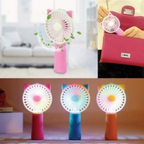 고양이 LED 선풍기 충전식 핸디선풍기 USB FAN