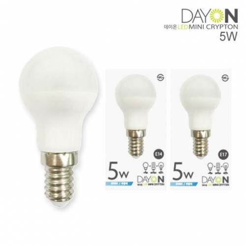 CJ/ DAYON LED 미니크립톤 5W 주광색 (6500K) BASE 17