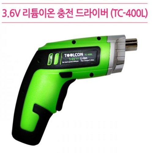 툴콘 TC-400L 충전드라이버(리튬  3.6V -1.3A)