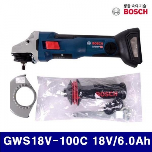 보쉬 5187465 충전그라인더 GWS18V-100C 18V/6.0Ah 100mm (1EA)