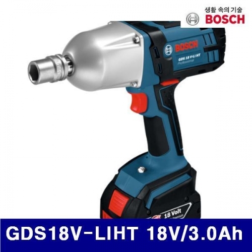 보쉬 5063253 충전임팩렌치 GDS18V-LIHT 18V/3.0Ah 0-1900rpm (1EA)