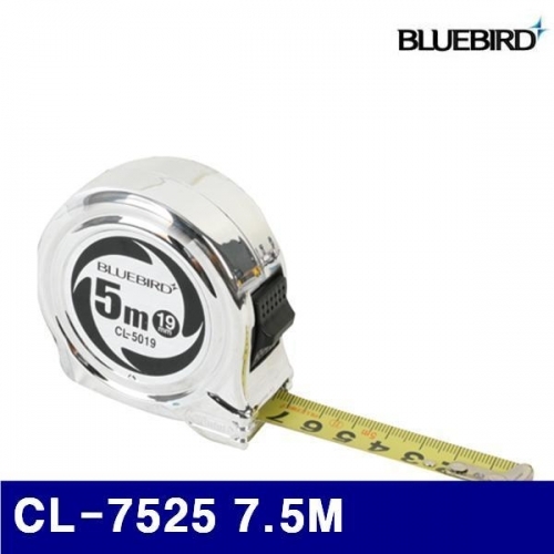 블루버드 4007445 크롬코팅자동줄자 CL-7525 7.5M (1EA)