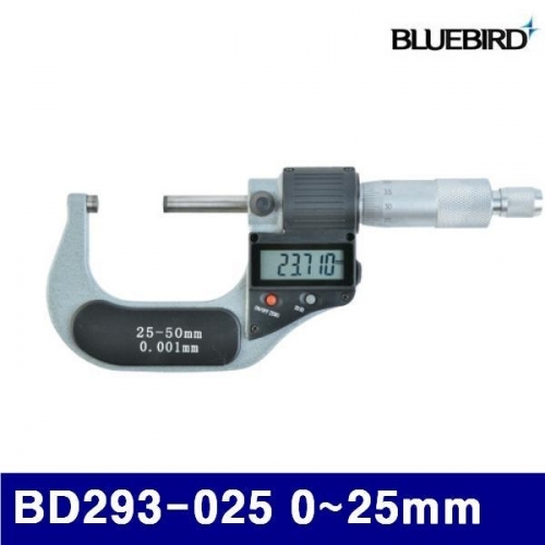 블루버드 4000220 디지털 외경 마이크로미터 BD293-025 0-25mm 0.001 (1EA)