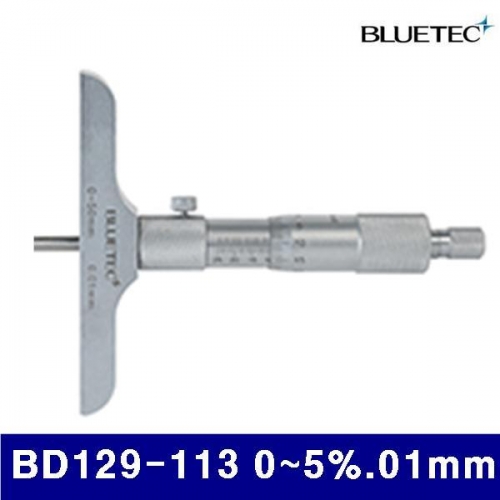 블루텍 4011925 깊이 마이크로미터 BD129-113 0-5%.01mm (1EA)