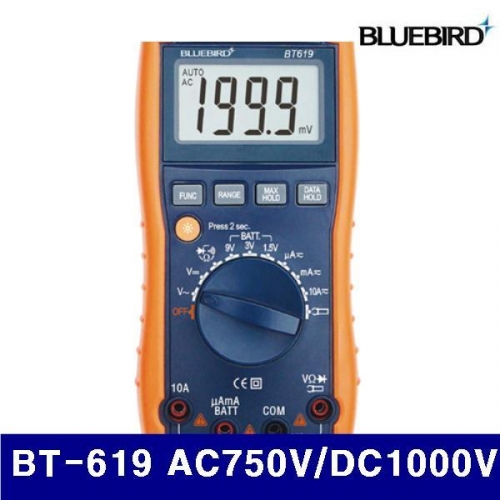 블루버드 4006446 디지털테스터 BT-619 AC750V/DC1000V (1EA)