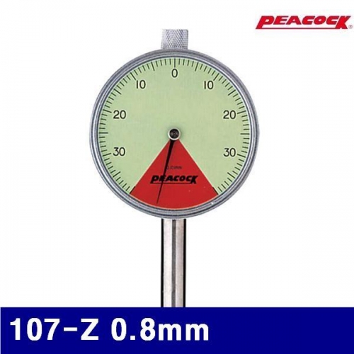 피코크 106-0214 다이얼게이지 일회전식형 107-Z 0.8mm 0.01mm (1EA)