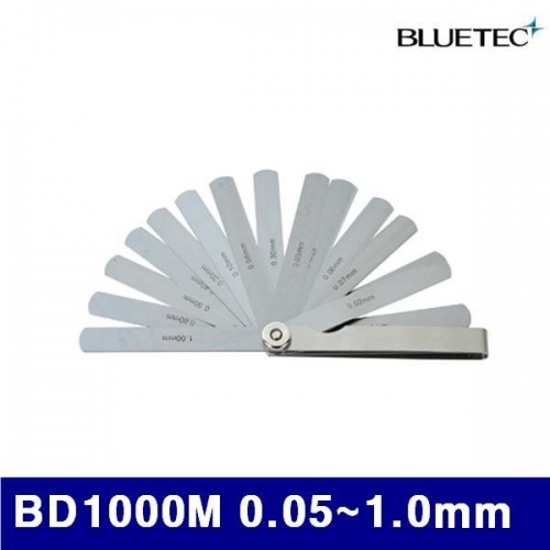 블루텍 4016115 두께게이지 BD1000M 0.05-1.0mm 20매 (1EA)