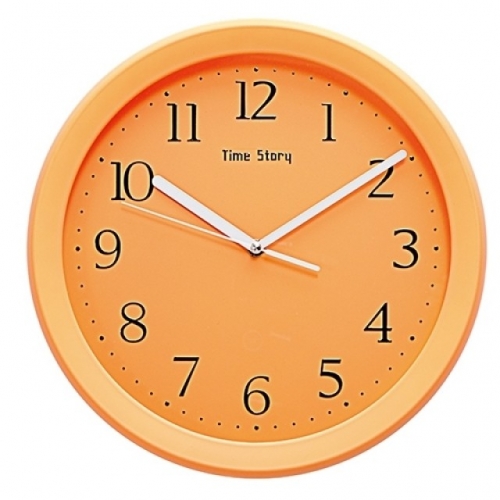 타임스퀘어)후레쉬벽시계(310mm 오렌지) 시계 초시계