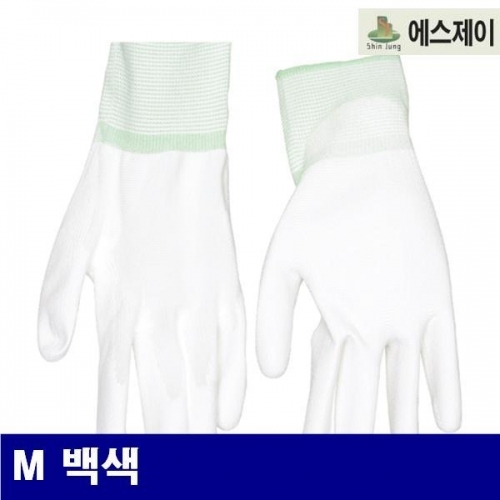 SJ 8601090 PU-PALM코팅장갑 M 백색  (10EA)