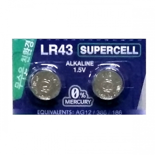 슈퍼셀 무수은건전지 LR43(10알) 1.5V