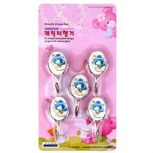 180도 캐릭터 타원 행거(5P)-블루