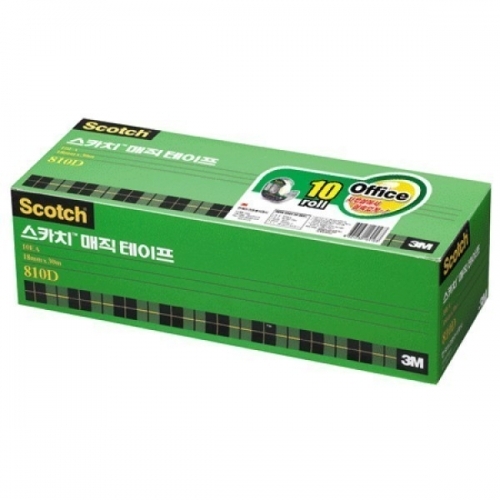 3M 스카치 매직테이프 오피스팩 18mm 30M 810D-10