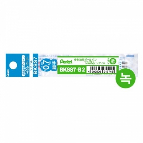 펜탈 롤리 다색볼펜 리필(BKSS7-0.7mm-녹) M501694
